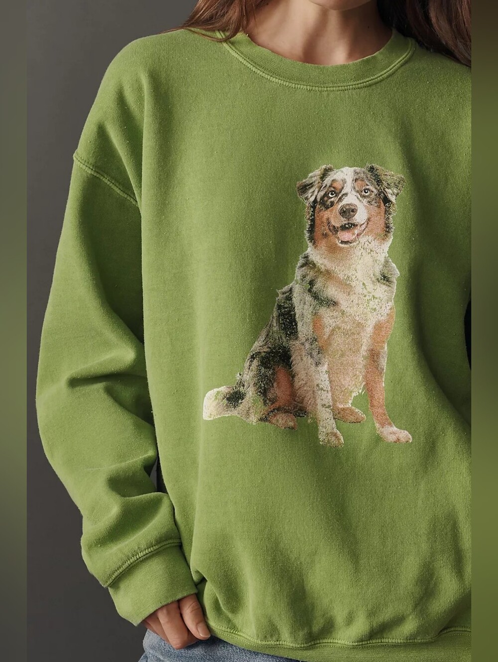 Anthropologie Australian Shepherd Graphic Sweatshirt